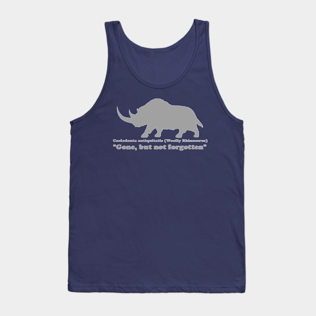 Coelodonta antiquitatis (Woolly Rhinoceros) Front Design Tank Top by dabblersoutpost